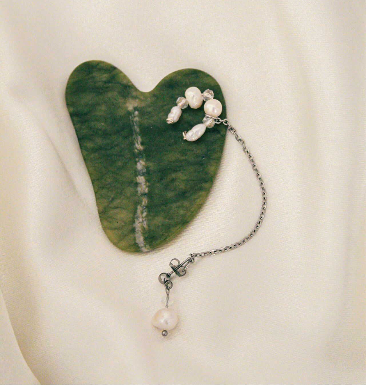 Ear Cuff plateado DUE IN UNO